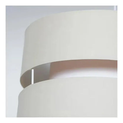 Lámpara De Colgar Tela 1 Luz E27 Estructura Blanco Blanco