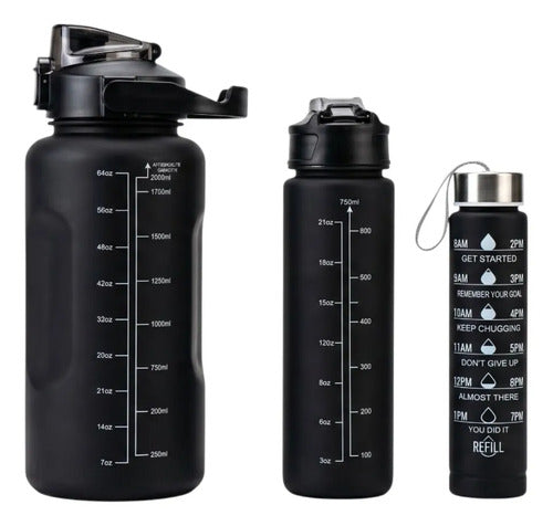 Botella Deportiva Motivacional 2l Para Hidratación
