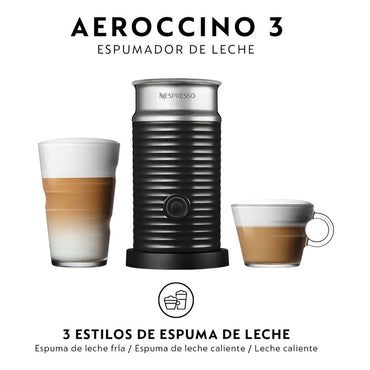 Cafetera Nespresso Essenza Mini con Espumador de Leche Negro - imagen 2