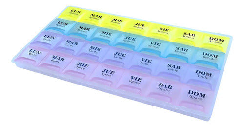 Pack 2 Pastillero Semanal 4 Tomas Diarias Texto En Español Vario