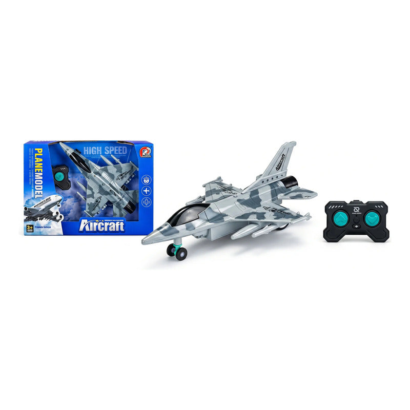 Avion F16 Combate Juguete Con Control Remoto Blanco