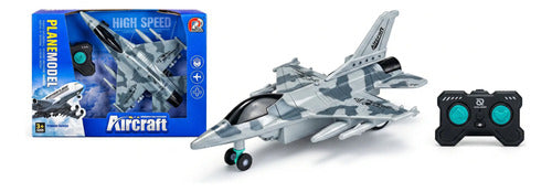 Avion F16 Combate Juguete Con Control Remoto Blanco