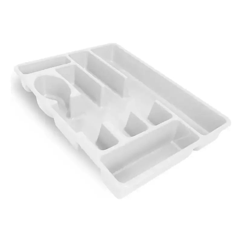 Organizador De Cubiertos Grande Bandeja Servicios Blanco