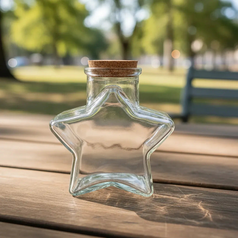 Pack 20 Botella Estrella 80cm, Cierre Seguro Transparente