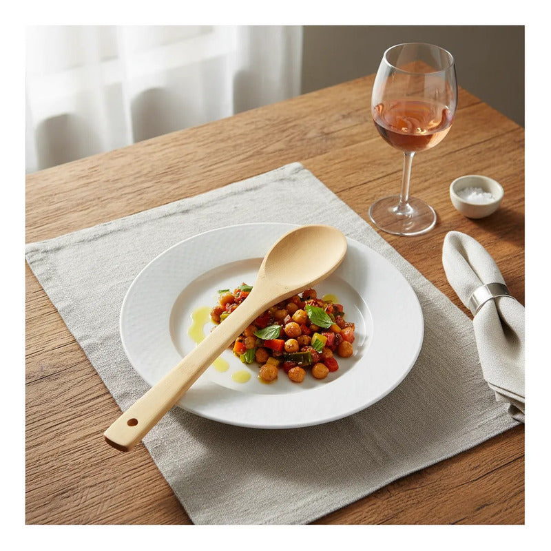Cuchara De Bambú 30 Cm Cocina Utensilio Madera Antiadherente Madera