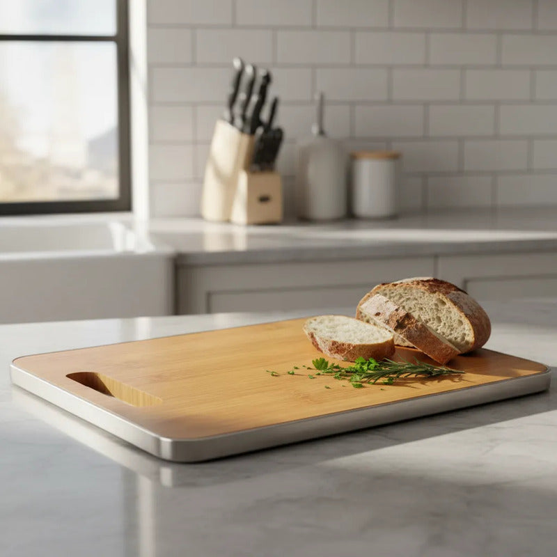 Tabla De Picar Rectangular De Bambú 40x30  10mm Tabla Para Picar 40x30 Marrón