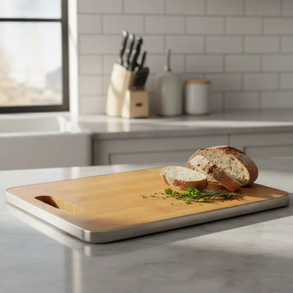 Tabla De Picar Rectangular De Bambú 40x30  10mm Tabla Para Picar 40x30 Marrón