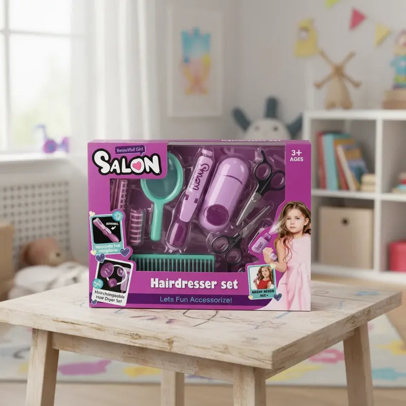 Set De Peluquería Infantil Con Accesorios Para Niñas