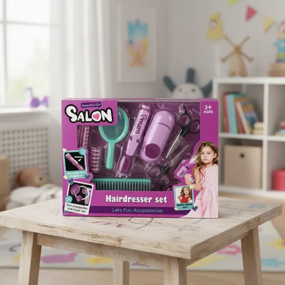 Set De Peluquería Infantil Con Accesorios Para Niñas