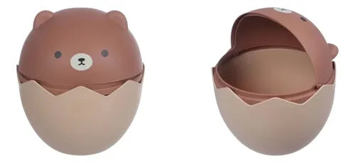 Basurero De Escritorio Con Tapa Diseño Oso Marrón