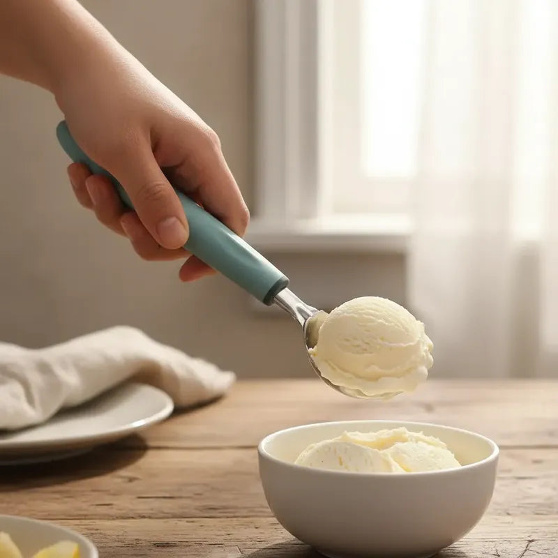 Cuchara Para Helado Acero Inoxidable Verde Menta