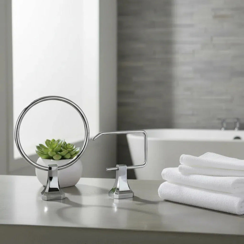 Kit De 3 Accesorios Para Baño Sensi D Acqua Roma Plateado