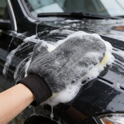 Guantes De Microfibras Para Autos 23cm X 21cm Gris Oscuro