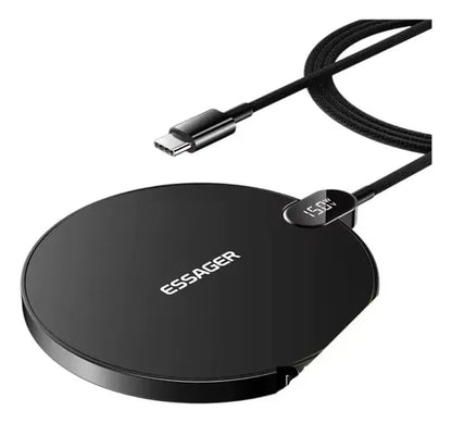Cargador Inalámbrico 15w Carga Rápida Con Pantalla Digital