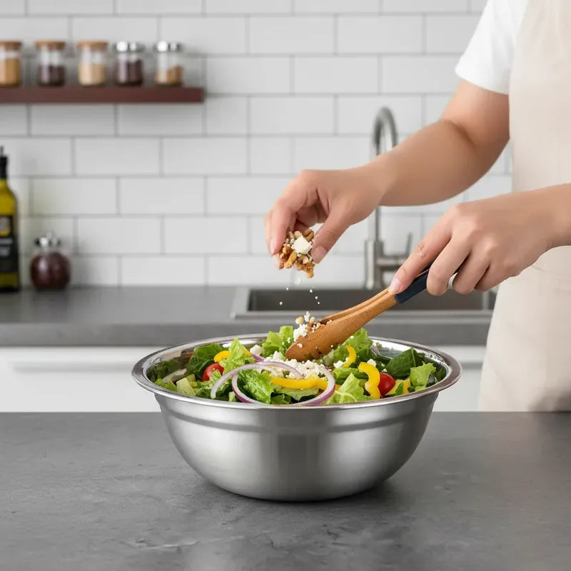 Bowl Acero Inoxidable 18cm Cocina Repostería Premium Acero Inoxidable
