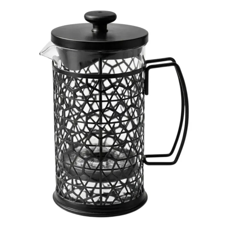 Cafetera Prensa Francesa 800ml Vidrio Acero Filtro Café Negro