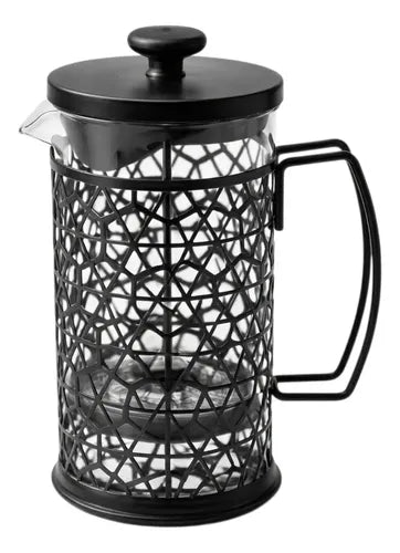 Cafetera Prensa Francesa 800ml Vidrio Acero Filtro Café Negro