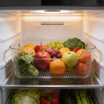 Caja Organizadora Refrigerador 30 Cm Transparente Contenedor Transparente
