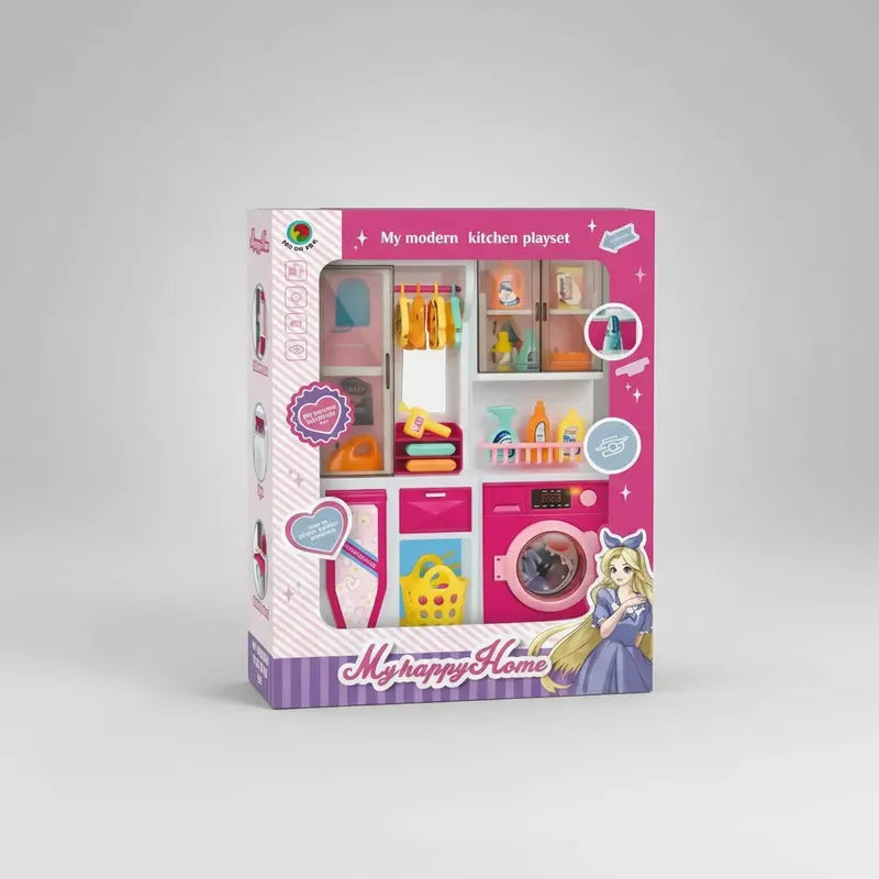Juego De Mini Lavanderia Para Niña