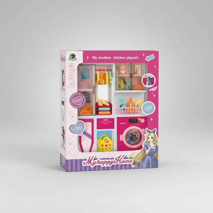 Juego De Mini Lavanderia Para Niña