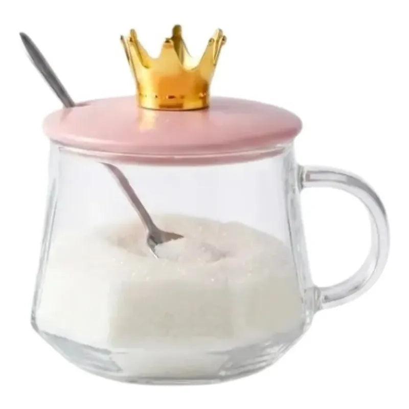 Azucarero De Vidrio 400ml Rosa