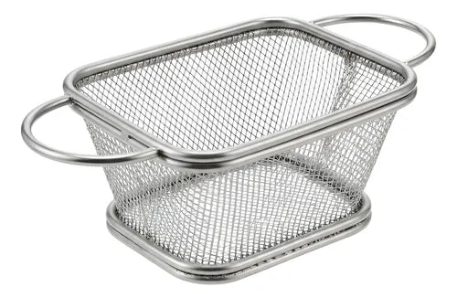 Canasto Canastillo Freidor Papas Fritas 11x13 Cm Cesta Metal
