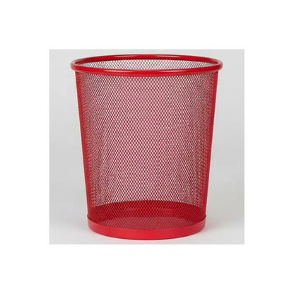 Basurero Metálico De 23 X 27 Cm Rojo