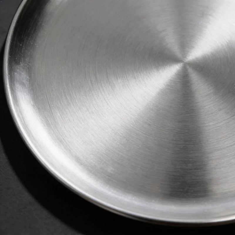 Pack 4 Platos Acero Inoxidable 26cm Cocina Acero Inoxidable Plato