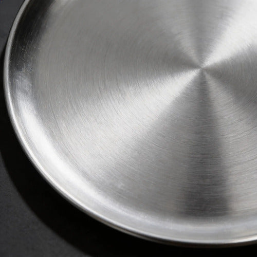 Pack 4 Platos Acero Inoxidable 26cm Cocina Acero Inoxidable Plato