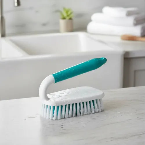 Cepillo Multiuso Cocina Baño Limpieza, Blanco Con Verde Blanco