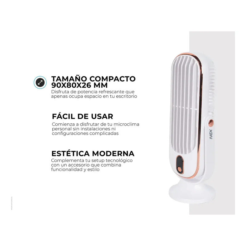 Ventilador Escritorio Usb Blanco Blanco