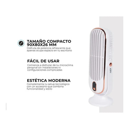 Ventilador Escritorio Usb Blanco Blanco
