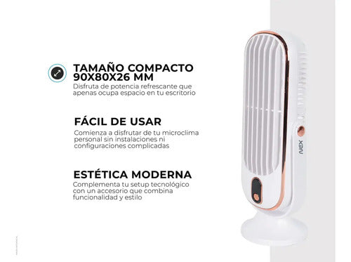 Ventilador Escritorio Usb Blanco Blanco
