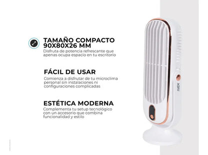Ventilador Escritorio Usb Blanco Blanco