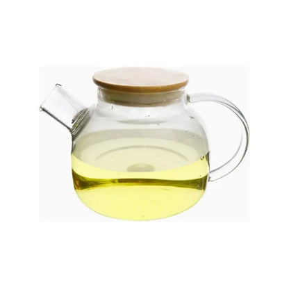Tetera De Vidrio Transparente 1 Litro Caliente/frio Color Bl Blanco