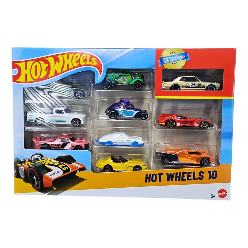 Hot Wheels Pack De 10 Autos Coleccionables 1:64 Variado