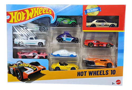 Hot Wheels Pack De 10 Autos Coleccionables 1:64 Variado