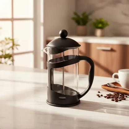 Cafetera Prensa Francesa 1000ml Vidrio Acero Café Té Manual Negro