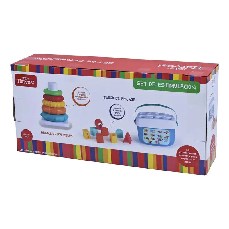 Junior Learning Set Include Stacking Rings & Bucket