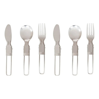 Set Accesorios Cocina Camping Inox 2 Personas Plateado