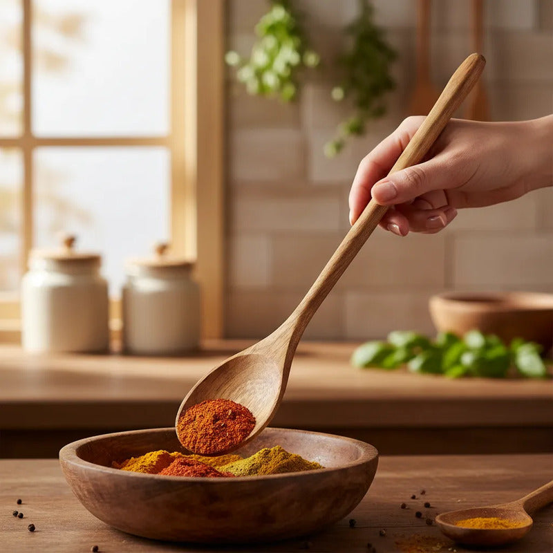 Cuchara De Bambu 23,5cmx4cm Cocina Utensilio De Madera Madera