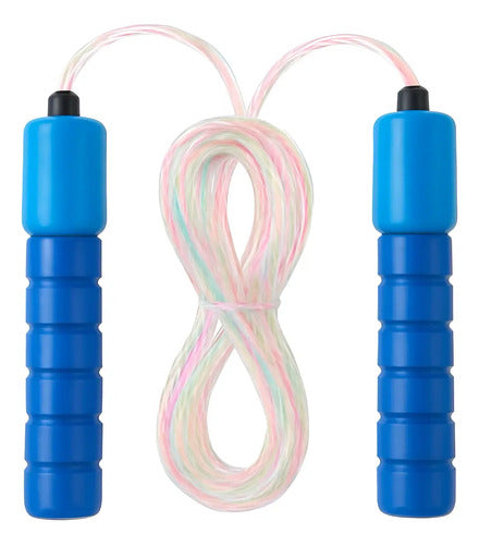 Cuerda Para Saltar Cardio Crossfit Deporte Velocidad Azul Azul