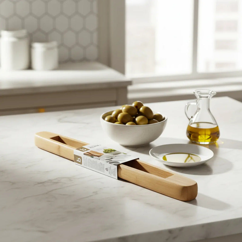 Pinzas De Bambú Para Cocina - Diseño En V De 29 Cm Madera