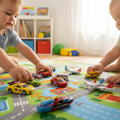 Set De Vehículos  Y Aviones Juguete Para Niños Autos Varios