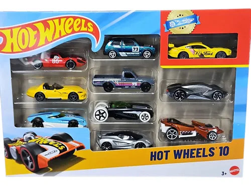 Hot Wheels Pack De 10 Autos Coleccionables 1:64 Variado