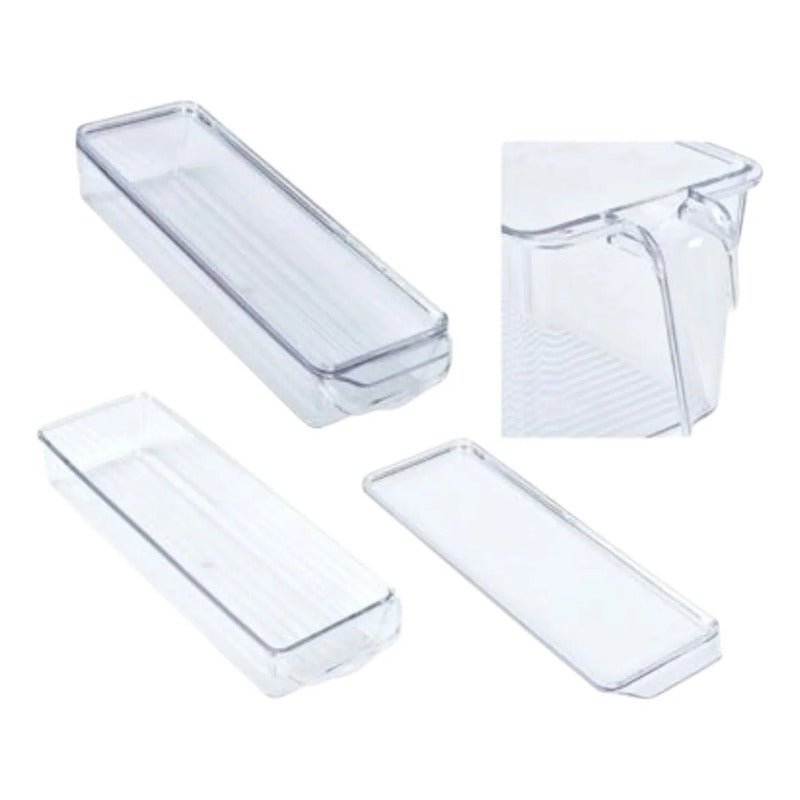 Caja Organizadora Para Refrigerador 28cmx10cmx4.5cm Transparente