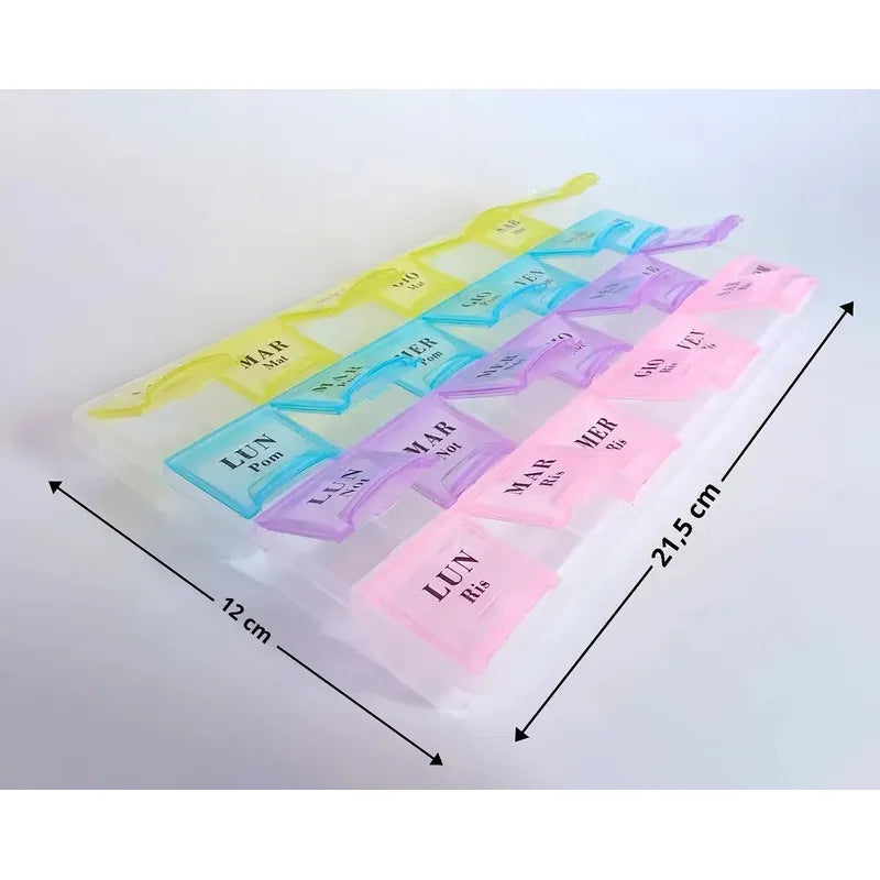 Pack 2 Pastillero Semanal 4 Tomas Diarias Texto En Español Vario
