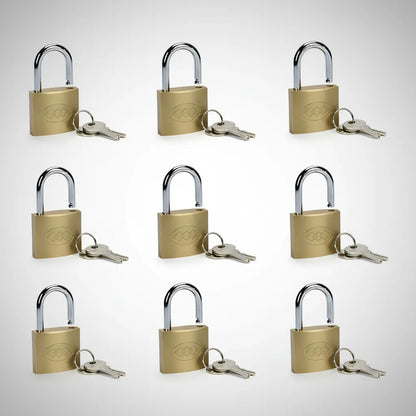 Pack 4 Candado Dorado De 50 Mm 3 Llaves Dorado