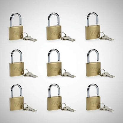 Pack 4 Candado Dorado De 50 Mm 3 Llaves Dorado