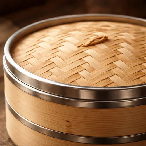 Olla Vaporera De Bambu De Cesta 20cm Bambú